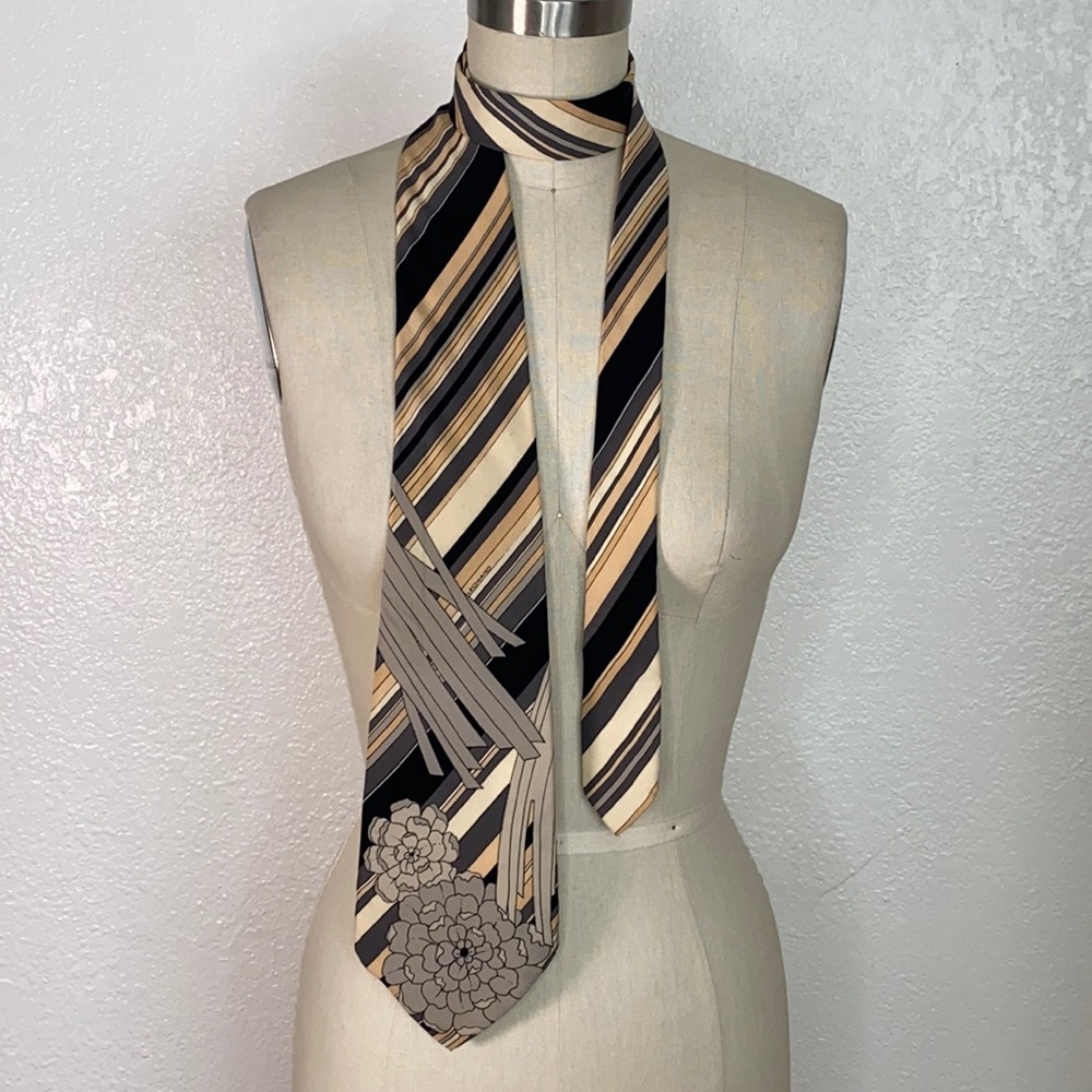 Vintage LEONARD silk retro 60s tie